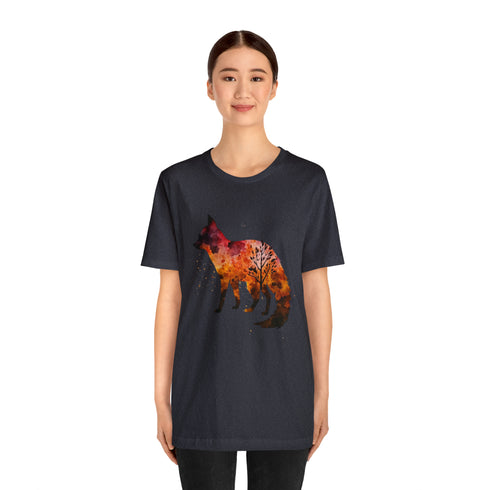 Autumn Fox Silhouette - Short Sleeve Tee